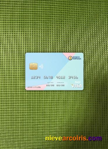 Costa Rica Improsa bank visa card photolook